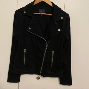 Liverpool - Black moto jacket. Cotton knit. Women’s M